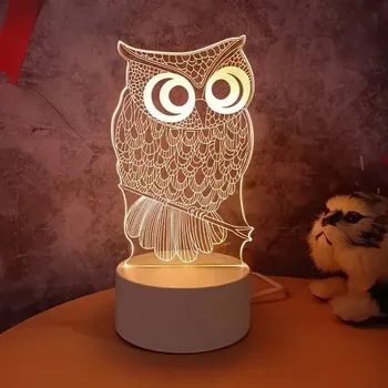 Lampička Dekorace do bytu | LED noční světlo, 3D lampa - 25,3 barvy