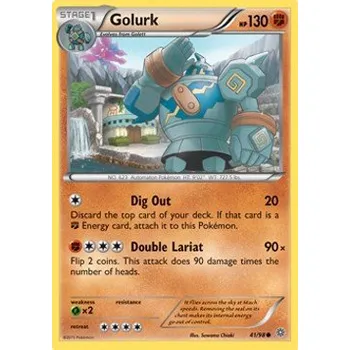 Karetní hra Pokémon AOR 041/098 Golurk - Ancient Origins Stav: Excellent, Verze: NORMAL