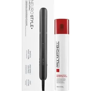 Kosmetická sada Paul Mitchell Neuro Style Protect Duo - Žehlička na vlasy + tepelný štít ve spreji 200 ml Dárková sada