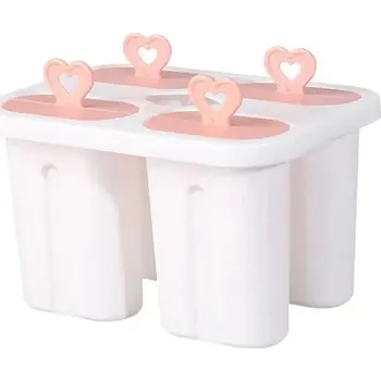 fomička na zmrzlinu Formička na nanuky | tvořítko na zmrzlinu, styl srdce, čtyřmístná - Bílá