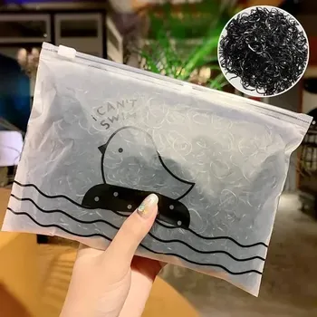 1000 ks barevných gumiček do vlasů | Gumičky na vlasy, Vlasové doplňky 1000 ks - černý