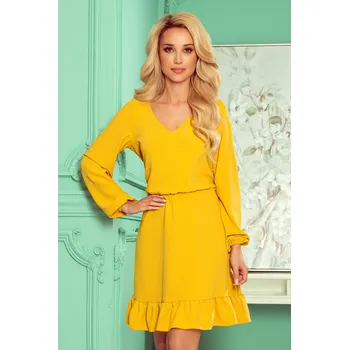 Dámské šaty Dámské šaty NUMOCO BAKARI A295-6 MEDOVÁ XL