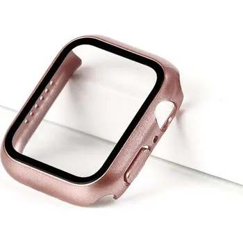 Příslušenství k chytrým hodinkám Ochranné pouzdro se sklíčkem pro Apple Watch 46mm Barevná varianta: Růžovo-zlatý