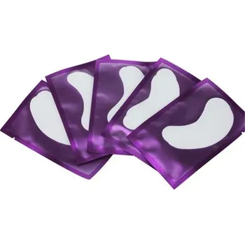 Gelové náplasti pod oči pro prodlužování řas | Polštářky pod oči, kosmetické potřeby 50x2 ks - 50 párů - fialová