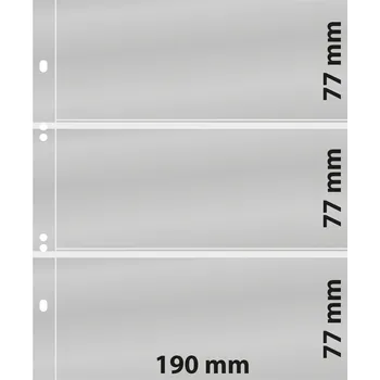 Obal pro sběratelský předmět Lindner Multi Collect - 3 kapsy (190 x 77 mm) Varianta: průhledná