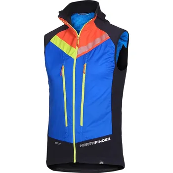 Pánská větrovka Northfinder Pánská skialpová hybridní vesta Polartec® Alpha® VHAN 3, tmavě modrá, M