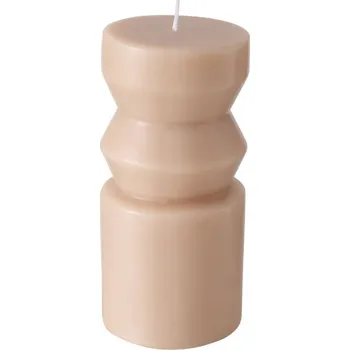 Boltze Home Dekorační svíčka CELONA, parafín, 14 x 6,5 cm, béžová