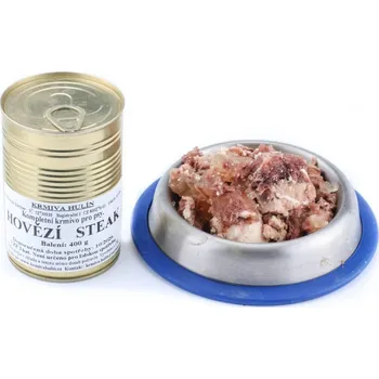 Krmivo pro psa HOVĚZÍ STEAK 400 g - Konzerva pro psy bez etikety - Louie 1 ks