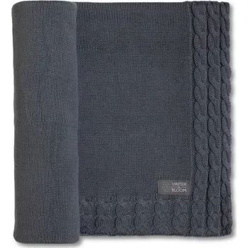 Dětská deka VINTER & BLOOM Deka Joy Organic Steel Grey