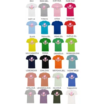 Dětská móda Tričko Prasátko Peppa Barva: Lososová, Velikost: 7-8 let - vel. 122/128