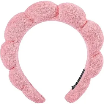 Čelenka Retro látková čelenka na make-up | vlasový doplněk, čelenka pro ženy - Utěrka-růžová červená