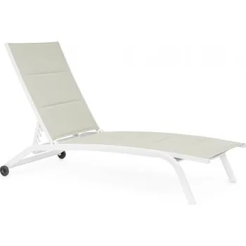 Zahradní lehátko BIZZOTTO Hliníková zahradní lehátko CLEOPAS nízké bílé 0663405