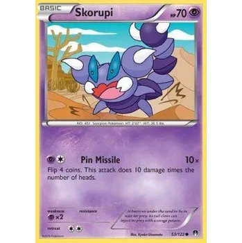 Karetní hra Pokémon BKP 053/122 Skorupi - BreakPoint Stav: Near Mint, Verze: REVERSE HOLO