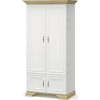 Šatní skříň Skříň 2D SCORDIA s dvířky borovice andersen/zlatý dubd