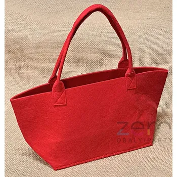 Dárková taška Taška filcová dárková 34x15 cm - červená