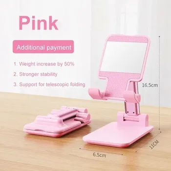 Držák na mobilní telefon na stůl | Stojan na telefon | Držák mobilu - růžový