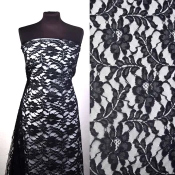 Krajka v černé barvě s květy MI94080/099