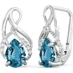 Couple, Honosné visací náušnice Amariel, bílé zlato se zirkony, 585-66-3-0421.1B00.0.00.103.08