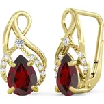 Couple, Honosné visací náušnice Amariel, žluté zlato se zirkony, 585-66-3-0421.0Z00.0.00.104.08