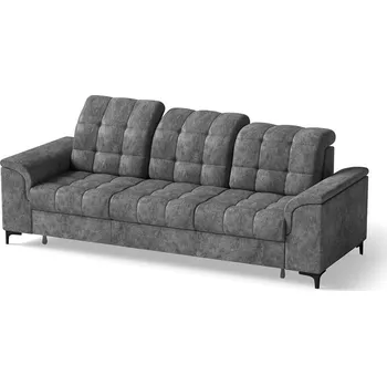 Pohovka SIESTA 3R - pohovka s rozkladem delfín - látka ŠEDÁ Bankok Ash / nožky černá kov "MRS"(SNAP 3F)(K250-Z) NOVINKA