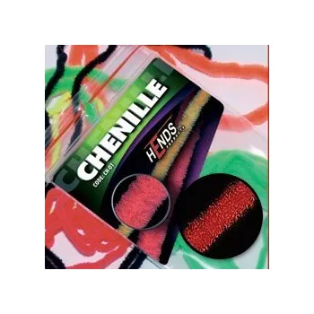 Umělá nástraha HENDS CHENILLE - REZAVO-ČERVENÁ Průměr: 5,0 mm