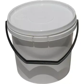 kbelík PP KBELÍK, 5 L KULATÝ, BÍLO/BÍLÝ, PLASTOVÉ OUŠKO, VČETNĚ VÍKA (600KS/PALETA)