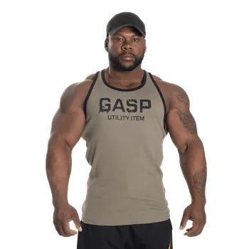 Pánské tričko Gasp RIBBED T-BACK WASH GREEN tank – tílko Gasp zelené Velikost: XXL