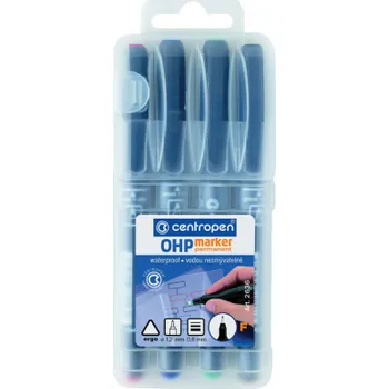 Popisovač Centropen Permanent OHP 2636 / sada 4 ks