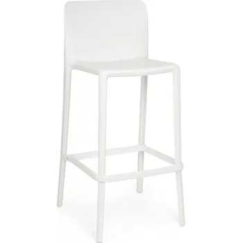 Barová židle BIZZOTTO Plastová barová židle CHLORIS bílá 0650050