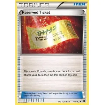 Sběratelská karetní hra Pokémon BKT 147/162 Reserved Ticket - BREAKthrough Stav: Excellent, Verze: NORMAL