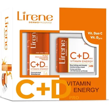 Pleťové sérum Lirene C+D hydratační krém na den i noc 50 ml + pleťové sérum 30 ml