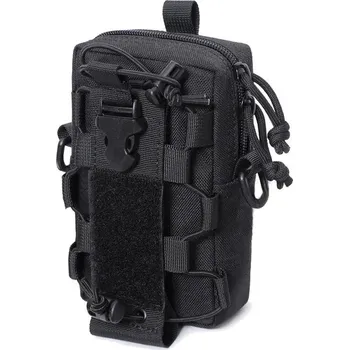 Outdoorové zavazadlo Taktická taška na opasek s kapsou na láhev | Multifunkční pouzdro - černá