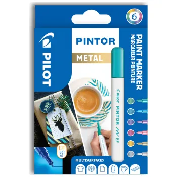 Popisovač Pilot Pintor EF Metal / sada 6 ks