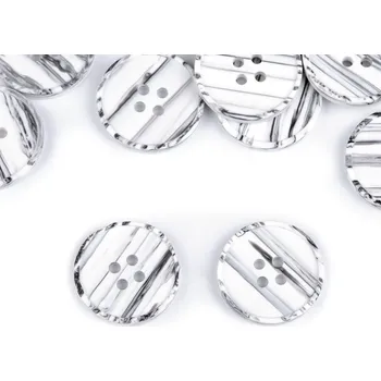 Knoflík Výprodej - Knoflík mramor velikost 44" - šedobílá 50ks Varianta: 2 (44") šedobílá, Balení: 50 ks