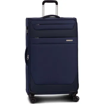 WORLDPACK Cestovní textilní kufr DUBLIN 4w BLUE střední M TSA