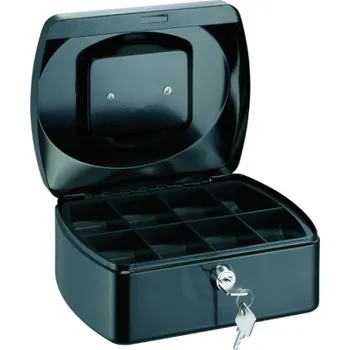 Příruční pokladna Pokladna - černá / 90 mm x 235 mm x 330 mm