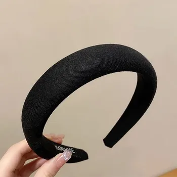 Čelenka Elastická čelenka do vlasů vintage styl | dámská čelenka, vlasové doplňky - černý