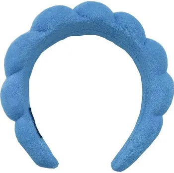 Čelenka Retro látková čelenka na make-up | vlasový doplněk, čelenka pro ženy - Ručníková látka-modrá