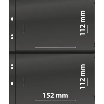 Obal pro sběratelský předmět Lindner Multi Collect - 2 kapsy (152 x 112 mm) Varianta: černá