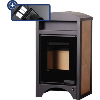 Krbová kamna Teplovodní krbová kamna s výměníkem a elektronickou regulací HS Flamingo BARMA 11/5 kW ořech