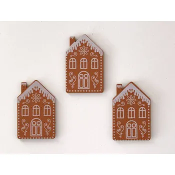Dřevěná nalepovací dekorace - Domeček z perníku