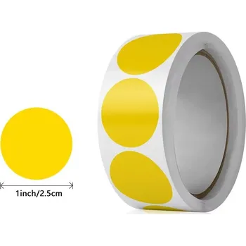 Příslušenství pro sportovní střelbu Samolepky kulaté - žluté, 500 ks 211kY500