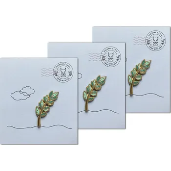 Brož Odznáček: Větvička myrty - sada 3 kusy (pin)