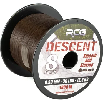 RCG Pletená Šňůra Descent Hnědá 1000m Průměr a balení: 0,30mm