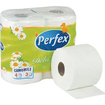 Toaletní papíry Papír toaletní Perfex Deluxe s vůní heřmánku 3-vrstvý / 1 ks