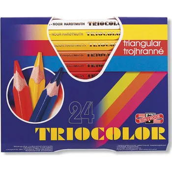 Pastelky Koh-i-noor Triocolor silné / trojhranné / 24ks