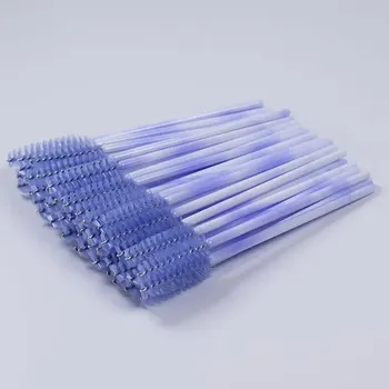 Péče o řasy a obočí Kartáček na řasy krystalový mini | kosmetický kartáček, kartáček na prodlužování řas 50 ks - lila barva