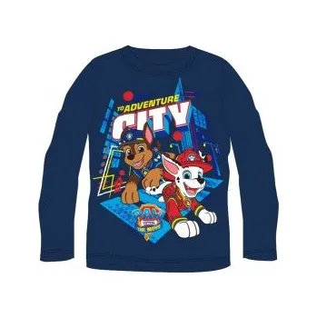 Chlapecká košile E plus M - Chlapecké bavlněné tričko s dlouhým rukávem Tlapková patrola Paw Patrol - modré 122