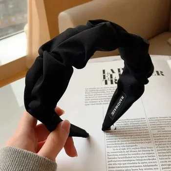 Čelenka Květinová široká čelenka | Dámské čelenky, vlasové doplňky - černý