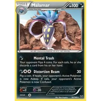 Karetní hra Pokémon XY 076/146 Malamar - XY Stav: Excellent, Verze: REVERSE HOLO